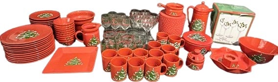 Waechtersbach Germany Christmas Dishes Set : Local Pickup in Loveland Colorado : Friday, August 23th from 10:00 AM to 6:00 PM. If you need shipping, please email us at contact@estateinventoryservices.com immediately after the auction. We cannot 