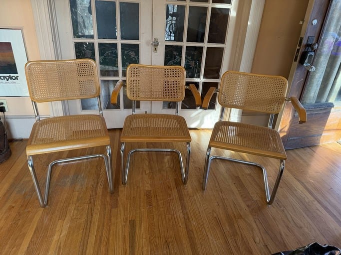 (3) Cesca Chairs Designed By Marcel Breuer (1 of 5)