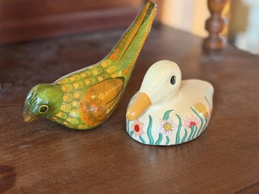 (2) Mexican Folk Art Pottery Figurines.