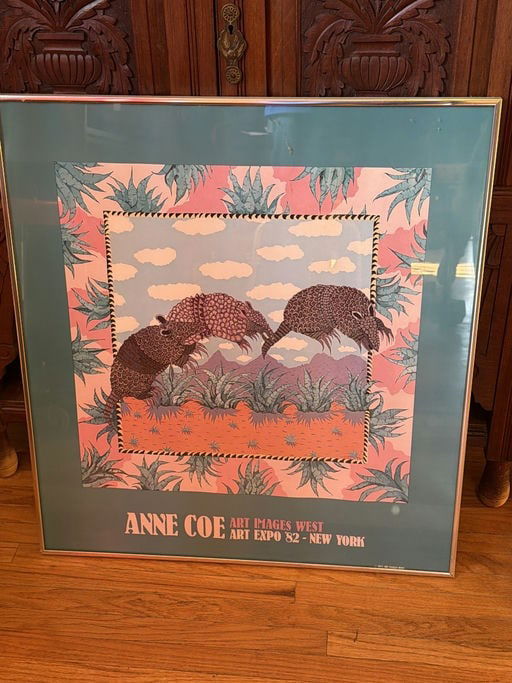 Framed Art Print By Anne Coe, Art Expo 82 - New York, Size: 25.5" Height (1 of 2)