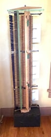 Terry Endres Upcycled Piano Keys Sculpture, Vertical Assemblage Using Reclaimed Piano Components