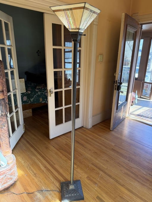 Dale Tiffany Noir Mission Torchiere Floor Lamp, Size: 69" Height: Dale Tiffany Noir Mission Torchiere Floor Lamp, Size: 69" Height