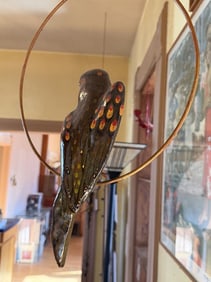 Hanging Parrot Sculpture, Size: 9" Height