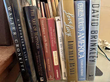 Collection Of Books Including David Brinkley, Tuesday With Morrie, The Art Of Happiness And Many