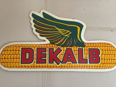 Arlie Pearce Designed DEKALB Seed Corn Sign - Iconic "Winged Ear" Farm Advertising