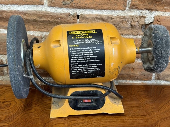 Central Machinery 8" Bench Grinder, Item #39798. (1 of 2)