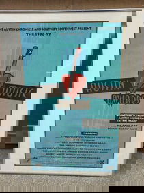 Framed Poster Advertising Of Austin Music Awards Ceremony, The 1996-97, Size: 26" Tall