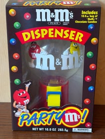 Vintage M&M's "Party M" Gumball-Style Candy Dispenser
