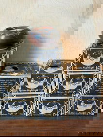 Vintage Six-Piece Steak Knife Set with Wood Handles