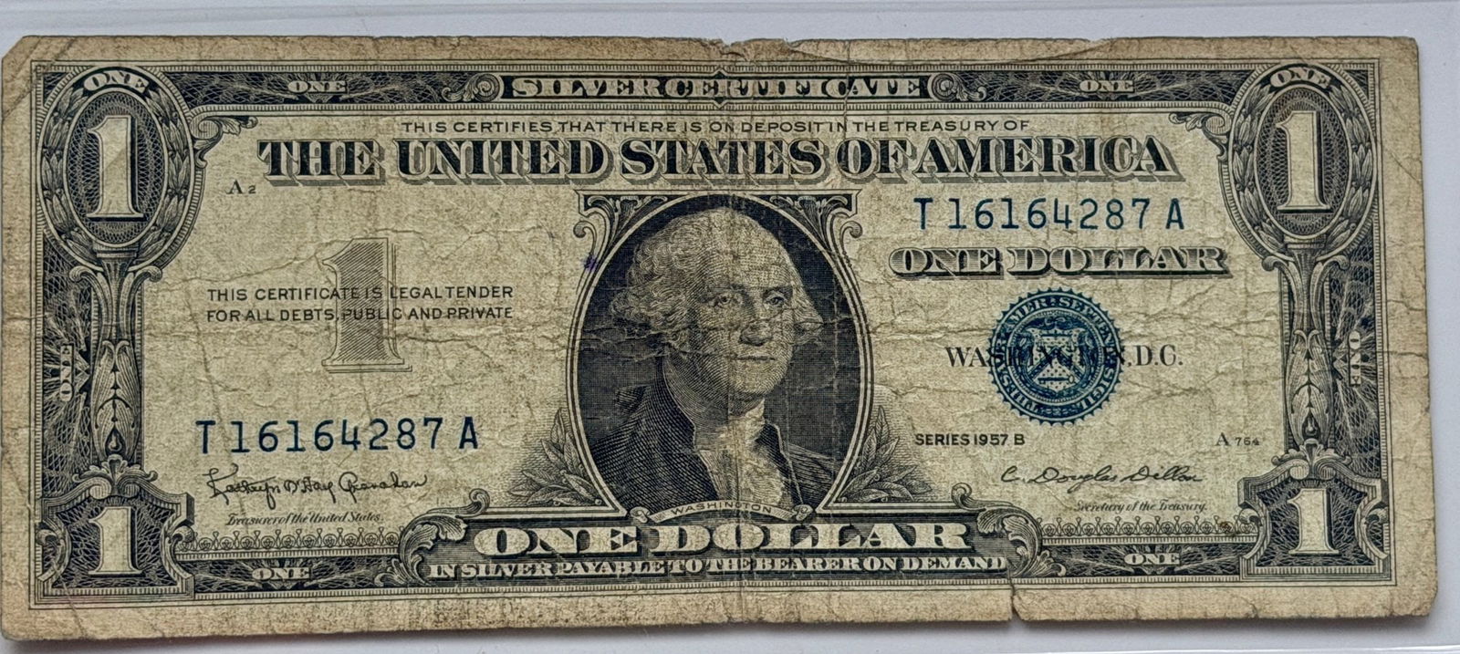 Series 1957A $1 Silver Certificate Blue Seal Banknote (1 of 2)