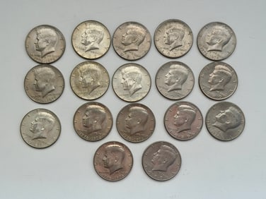 Auction Title: Mixed Lot of Kennedy Half Dollars (1971–1979) including Bicentennial Issues