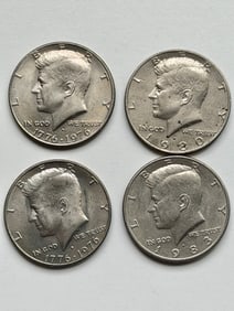 Lot of (4) 1970s Kennedy Half Dollars