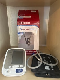 Omron 5 Series Blood Pressure Monitor with Cuff and Accessories
