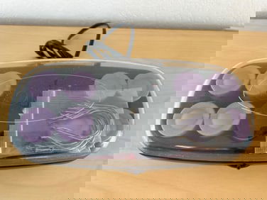 Vintage Hair Setter with Purple Rollers and Clips