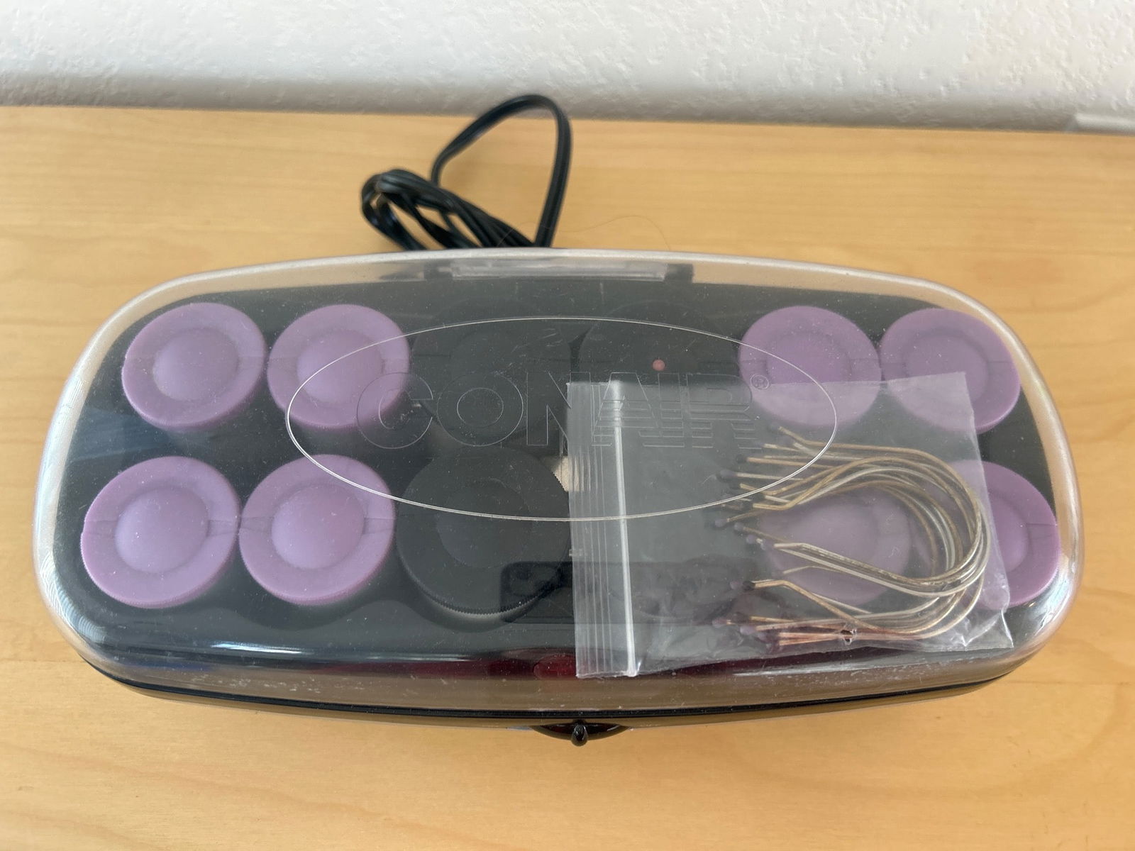 Vintage Hair Setter with Purple Rollers and Clips (1 of 3)