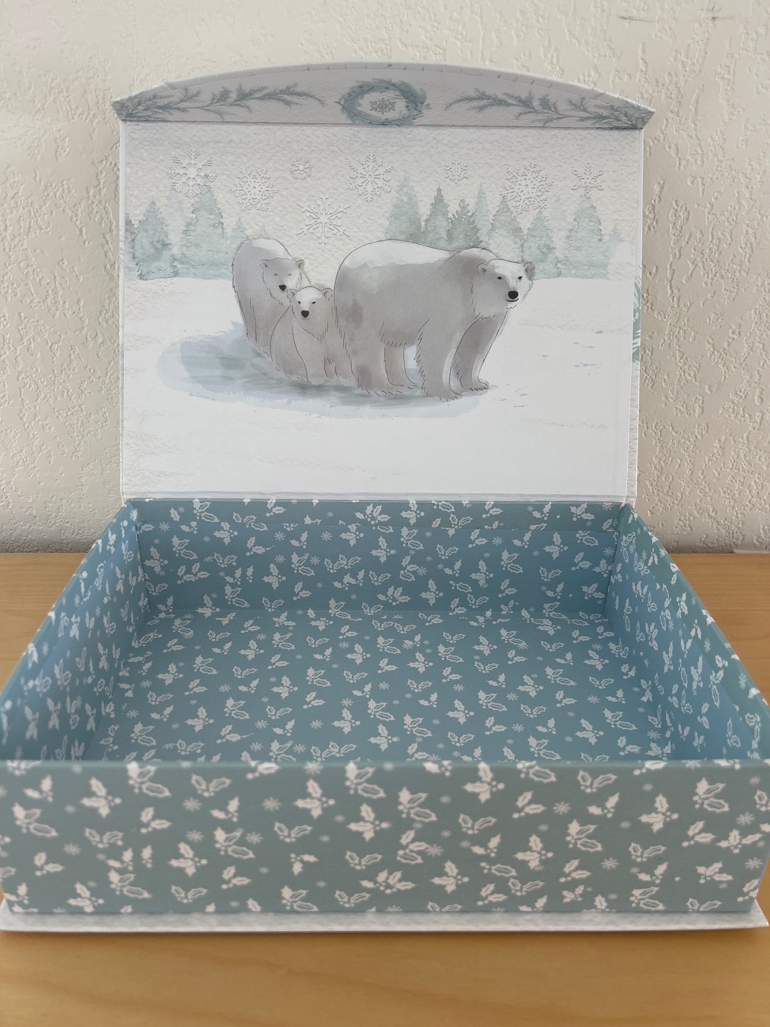 Papercraft Storage Box by Punch Studio with Snowy Animal Theme (1 of 4)