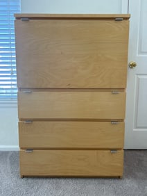 Wood Cabinet with Drop-Front Desk and Drawers