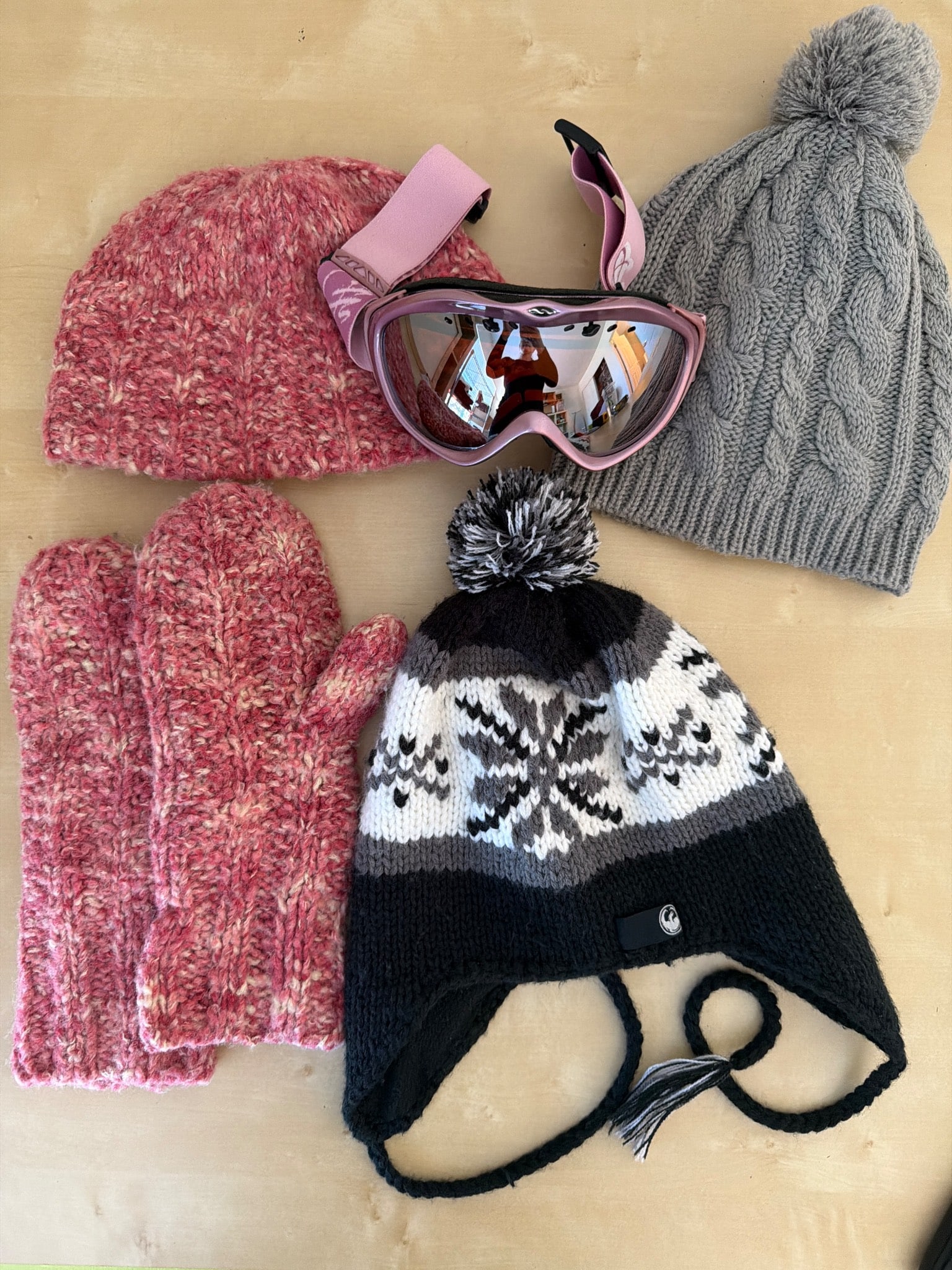 Winter Accessories Including Hats, Mittens, and Ski Goggles (1 of 1)
