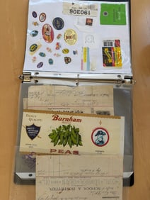 Vintage Ephemera Collection Including Labels, Receipts, and Telegram