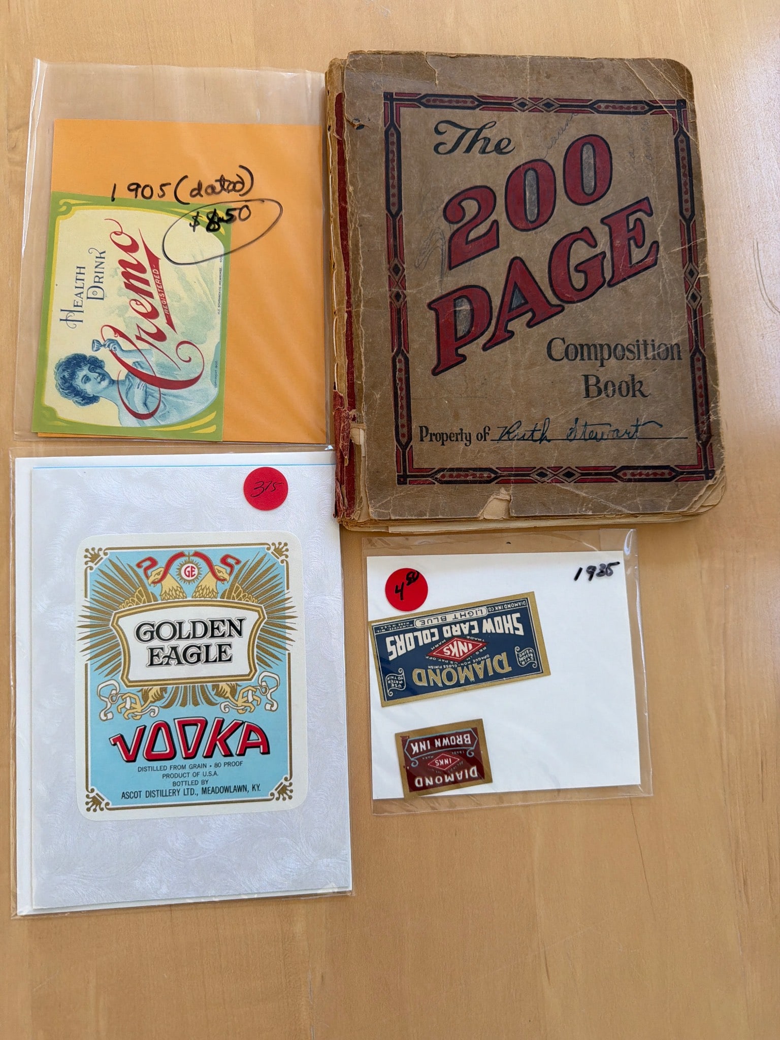 Vintage Composition Book With Clippings and Ephemera Collection (1 of 6)
