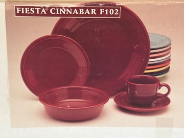 Fiesta Cinnabar F102 Dinnerware Set in Original Packaging
