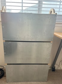 Metal and Wood File Organizer with Hanging Folders