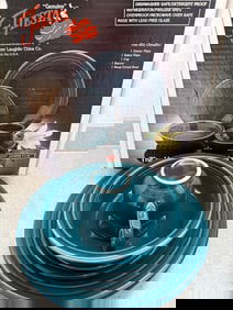 Vintage Homer Laughlin Fiesta Dinnerware Set in Teal