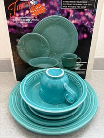 Fiesta Turquoise Dinnerware Set by Homer Laughlin China Co.