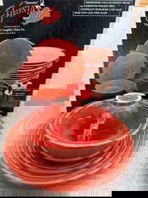 Homer Laughlin Fiesta Persimmon 5-Piece Dinnerware Set