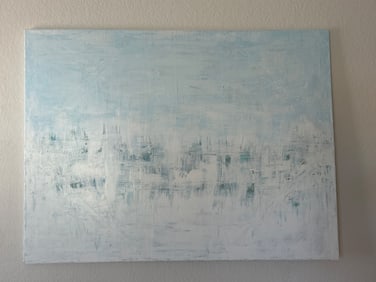 Abstract Landscape Painting With Textured Brushstrokes