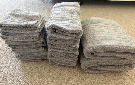 Gray Towels in Multiple Sizes