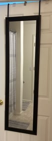 Over-the-Door Full-Length Mirror with Black Frame