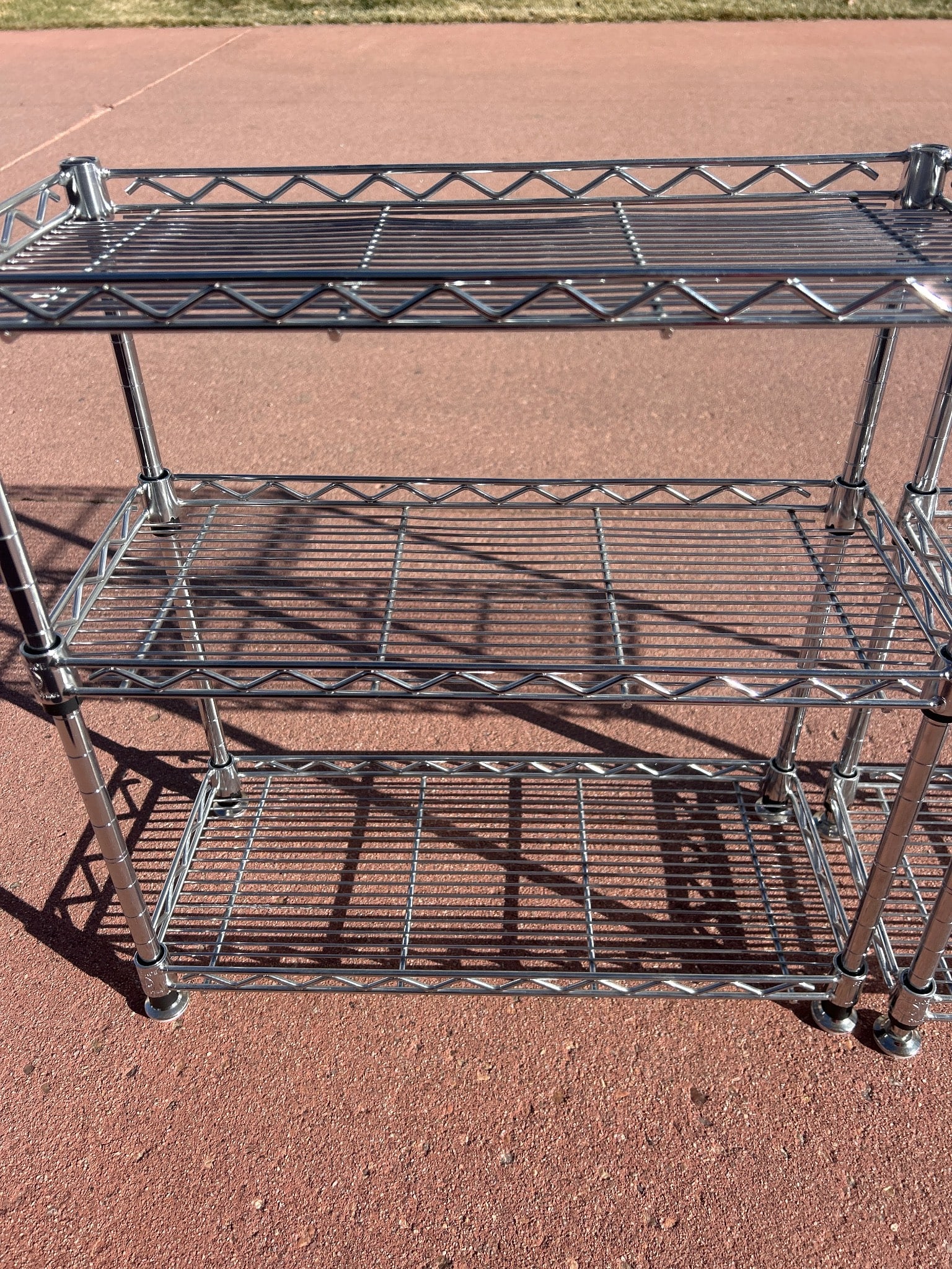 Three-Tier Chrome Wire Shelving Unit (1 of 2)