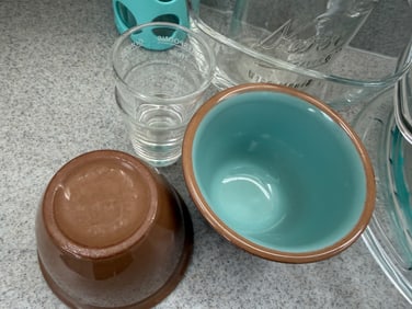 Glassware, Ceramic Bowls, and Drinkware