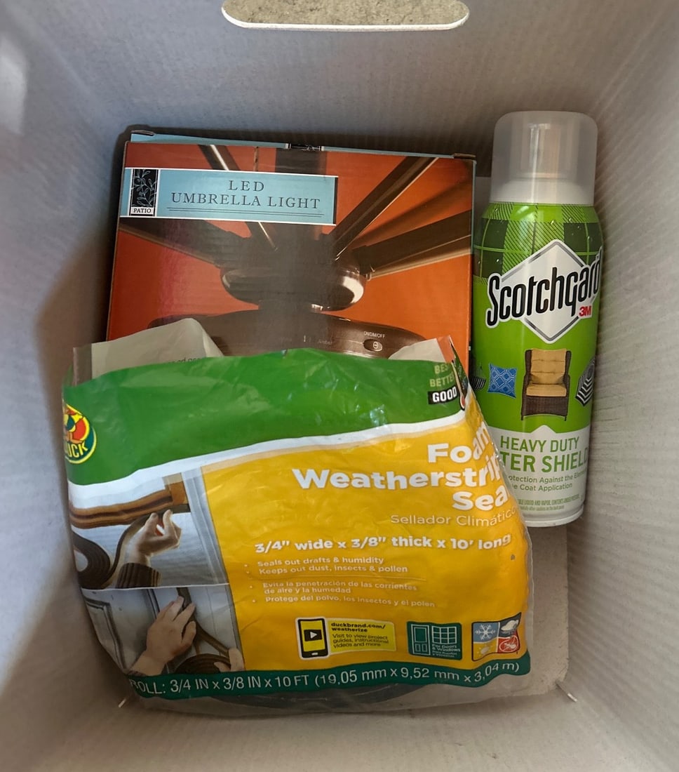 Storage Bin with LED Umbrella Light, Weatherstrip Seal, and Scotchgard Water Shield (1 of 5)