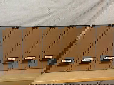 6 Cargo Magazine or File Holders in Neutral Brown