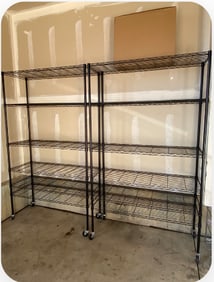 BLACK MOBILE SHELVING (2)