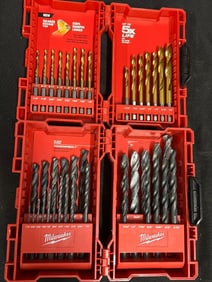 Milwaukee Drill Bit Set with Titanium and Black Oxide Options
