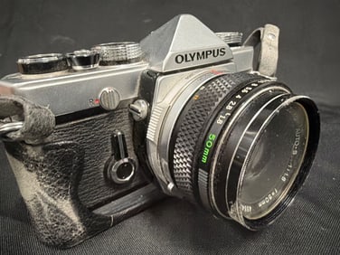 Vintage Olympus OM-1 35mm Film Camera with 50mm f/1.8 Lens