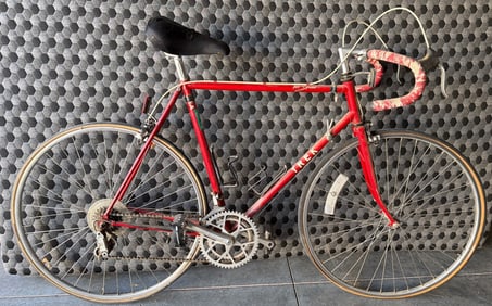 Vintage Red Trek 400 Series Road Bike With Bicycle License