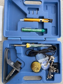 Whatnot Widgets Soldering Kit with Accessories in Blue Case