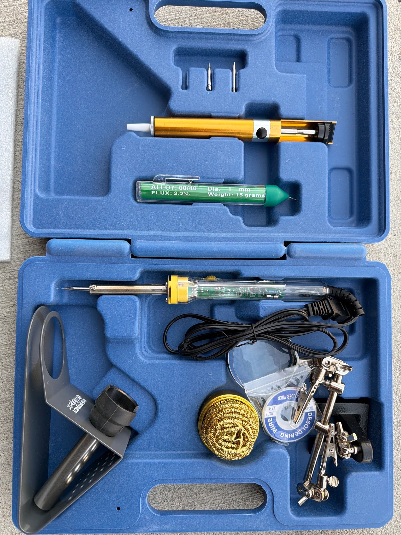Whatnot Widgets Soldering Kit with Accessories in Blue Case (1 of 2)