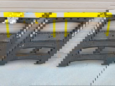 Two Folding Plastic Sawhorses with Measurement Markings
