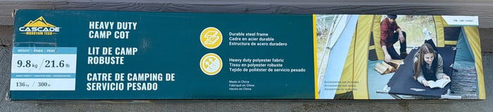 Cascade Mountain Tech Heavy Duty Camp Cot