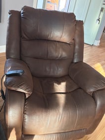Brown Electric Reclining Armchair with Remote Control