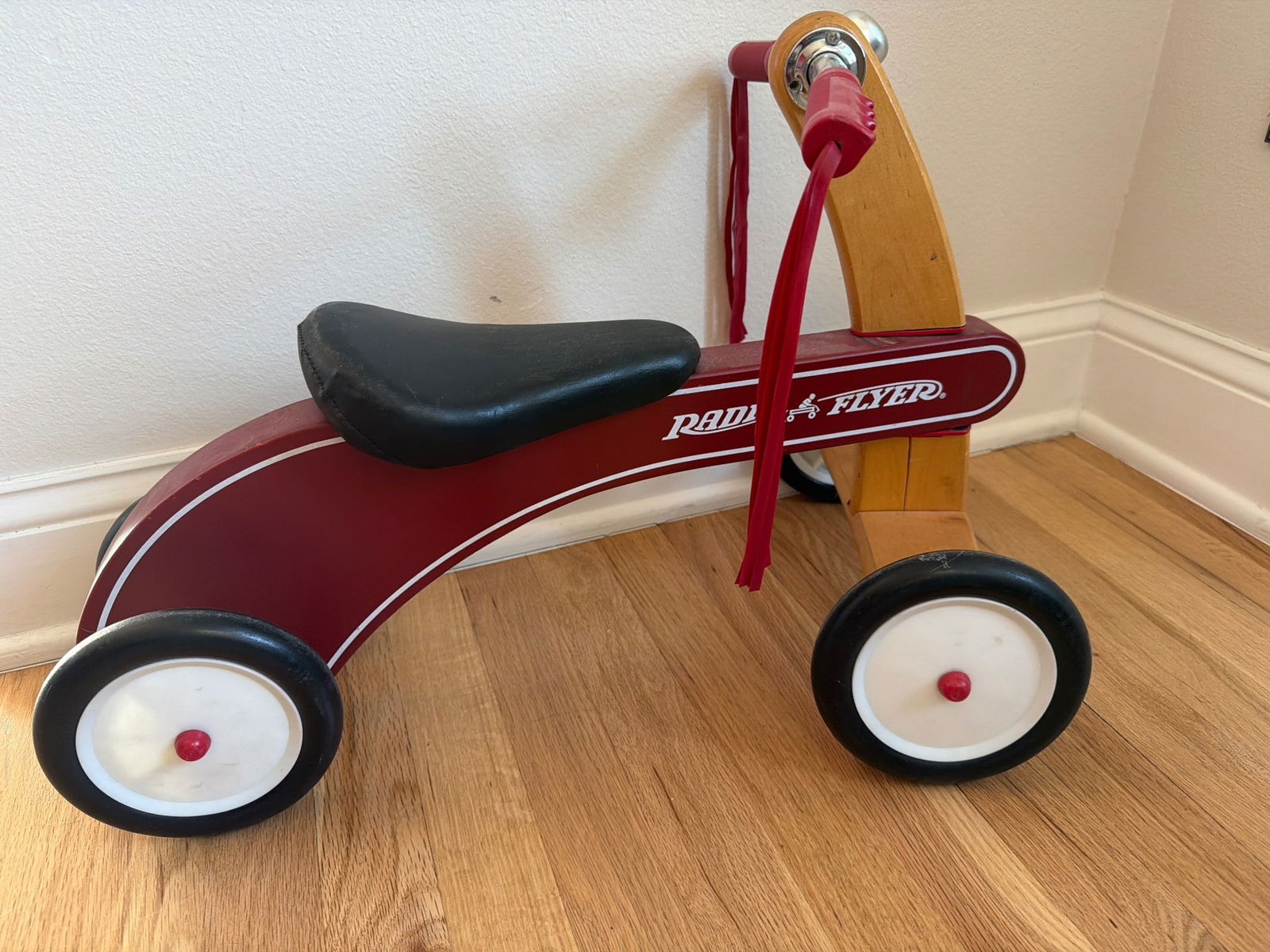 Radio Flyer Wooden Toddler Ride-On Scooter with Red Accents (1 of 1)