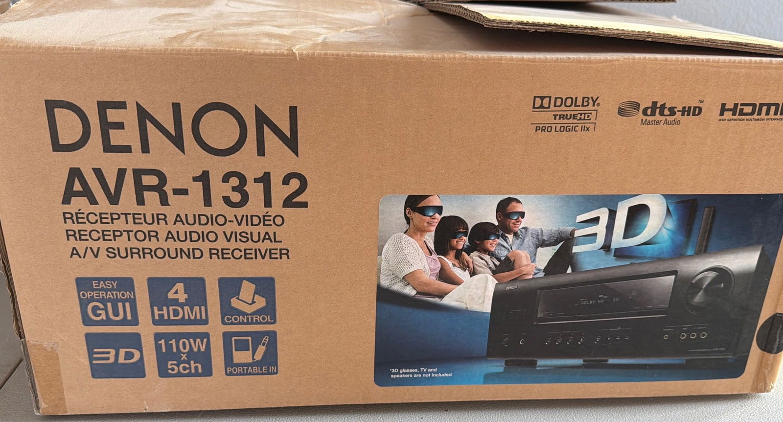 Denon AVR-1312 3D AV Surround Receiver with HDMI and Dolby Support (1 of 3)
