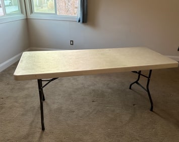 Lifetime Folding Table with Metal Frame and Plastic Top