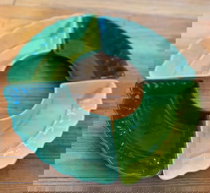 Four Ceramic Crescent-Shaped Serving Dishes