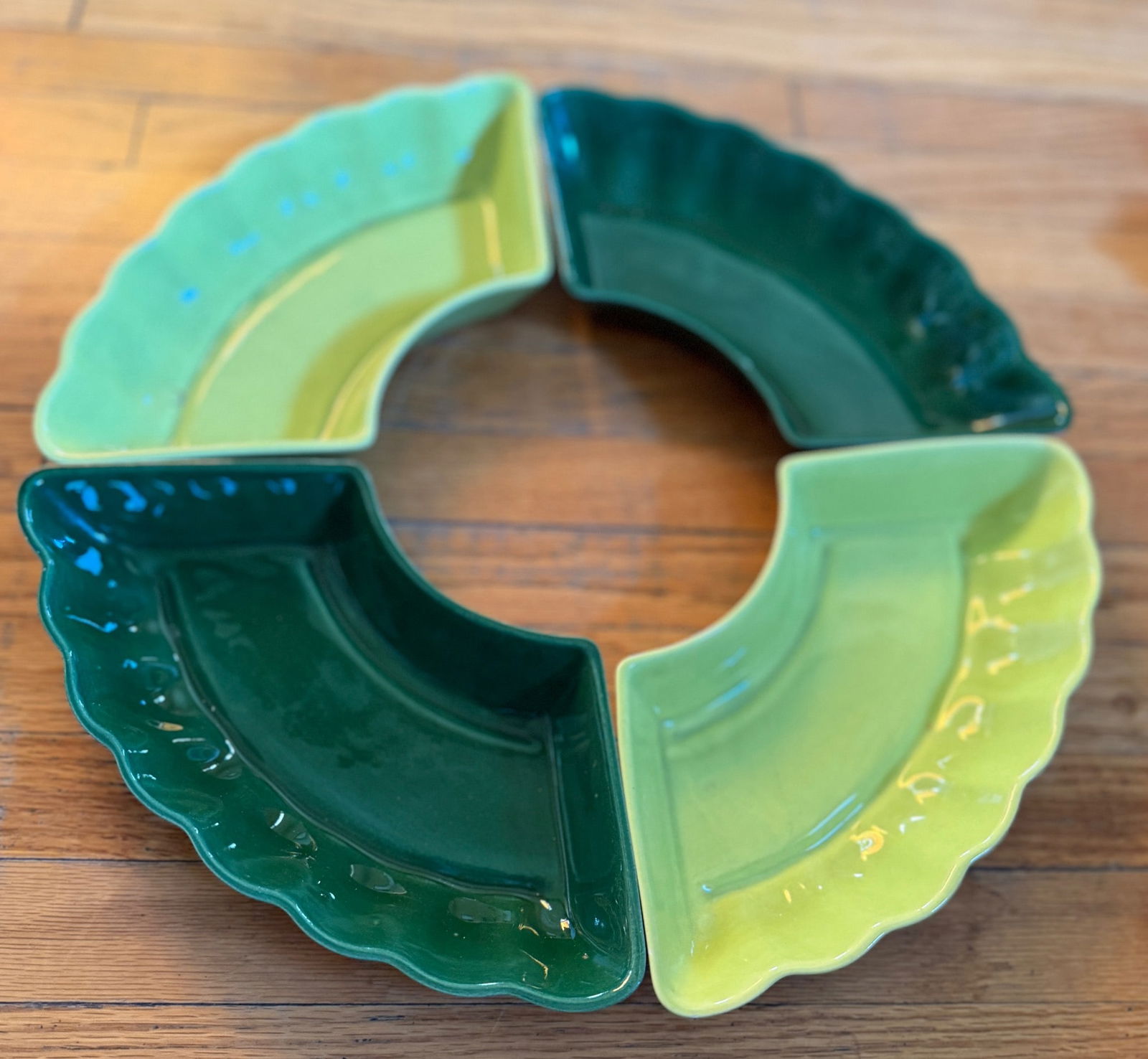 Four Ceramic Crescent-Shaped Serving Dishes (1 of 3)